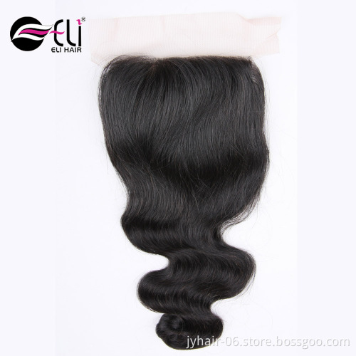 Good Quality Grade 8A different texture free part/ middle part/ three part 4*4 lace closure u part lace closure